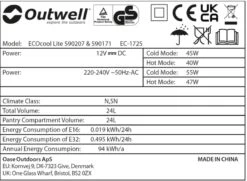 Outwell Ecocool Lite Elektrische Koelbox - 24 Liter - Donkerblauw -Winkel Voor Kampeerartikelen 1068 1900 ecocool blauw 4