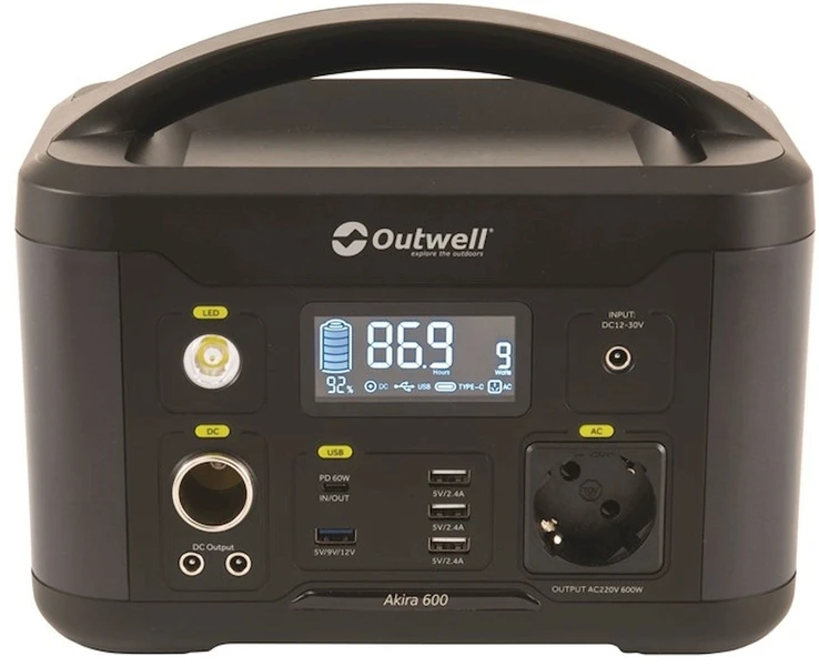 Outwell Akira 600 Power Station Draagbare Lithiumaccu 1 Outwell Akira 600 Power Station Draagbare Lithiumaccu