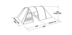 Easy Camp Galaxy 400 Rustic Green Tunneltent - 4 Personen -Winkel Voor Kampeerartikelen 120391 galaxy 400 rustic green drawing perspective2