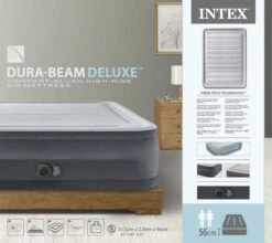 Intex Comfort Plush Extra Hoog Luchtbed - Queensize - Ingebouwde Elektrische Pomp -Winkel Voor Kampeerartikelen 1690 1900 64418nd pkg 2023 300