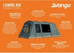 Vango Lismore 450 Tunneltent - 4 Persoons - Groen 22 Vango Lismore 450 Tunneltent - 4 Persoons - Groen -Winkel Voor Kampeerartikelen 1900 1783 lismore 450 package 3