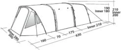 Easy Camp Palmdale 500 LUX Tunneltent - 5 Persoons -Winkel Voor Kampeerartikelen 501 1200 120370 palmdale 500 lux drawing perspective2