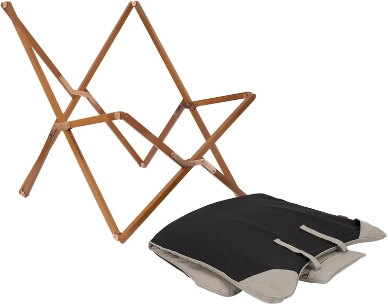 Bo-Camp Urban Outdoor Bloomsbury Vlinderstoel - Beige - L 5 Bo-Camp Urban Outdoor Bloomsbury Vlinderstoel - Beige - L - Afbeelding 5