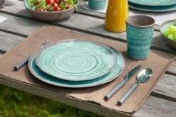Bo-Camp Halo Melamine Serviesset - 12-delig - Aqua -Winkel Voor Kampeerartikelen 900 1350 6181392 06