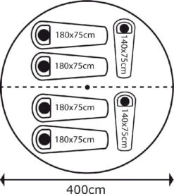Bo-Camp Urban Outdoor Streeterville Bell Tent - 6 Persoons -Winkel Voor Kampeerartikelen 900 825 4472500 08