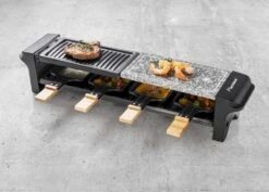 Bestron Raclette/Steengrill - 4 Personen -Winkel Voor Kampeerartikelen bestron raclettesteengrill 4 personen 7