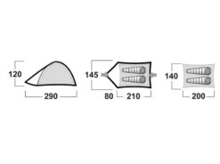 Husky Bizam Koepeltent - 2+ Persoons -Winkel Voor Kampeerartikelen bizam afmetingen