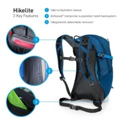 Osprey Hikelite Wandelrugzak - 18 Liter - Zwart -Winkel Voor Kampeerartikelen osprey hikelite 18