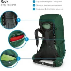 Osprey Rook Backpack - 65 Liter - Zwart 18 Osprey Rook Backpack - 65 Liter - Zwart -Winkel Voor Kampeerartikelen osprey rook features