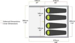 Zempire Evo TS Opblaasbare Tent - 4 Persoons -Winkel Voor Kampeerartikelen zempire evo ts opblaasbare tent 7